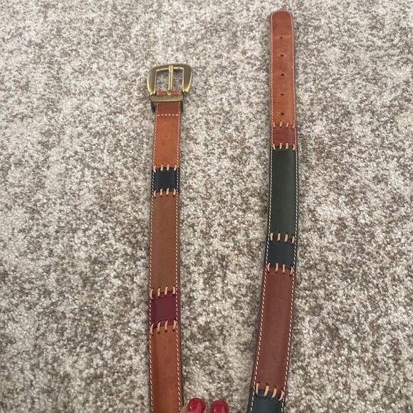 Fossil Leather Leather Patchwork Belt M - Picture 3 of 7